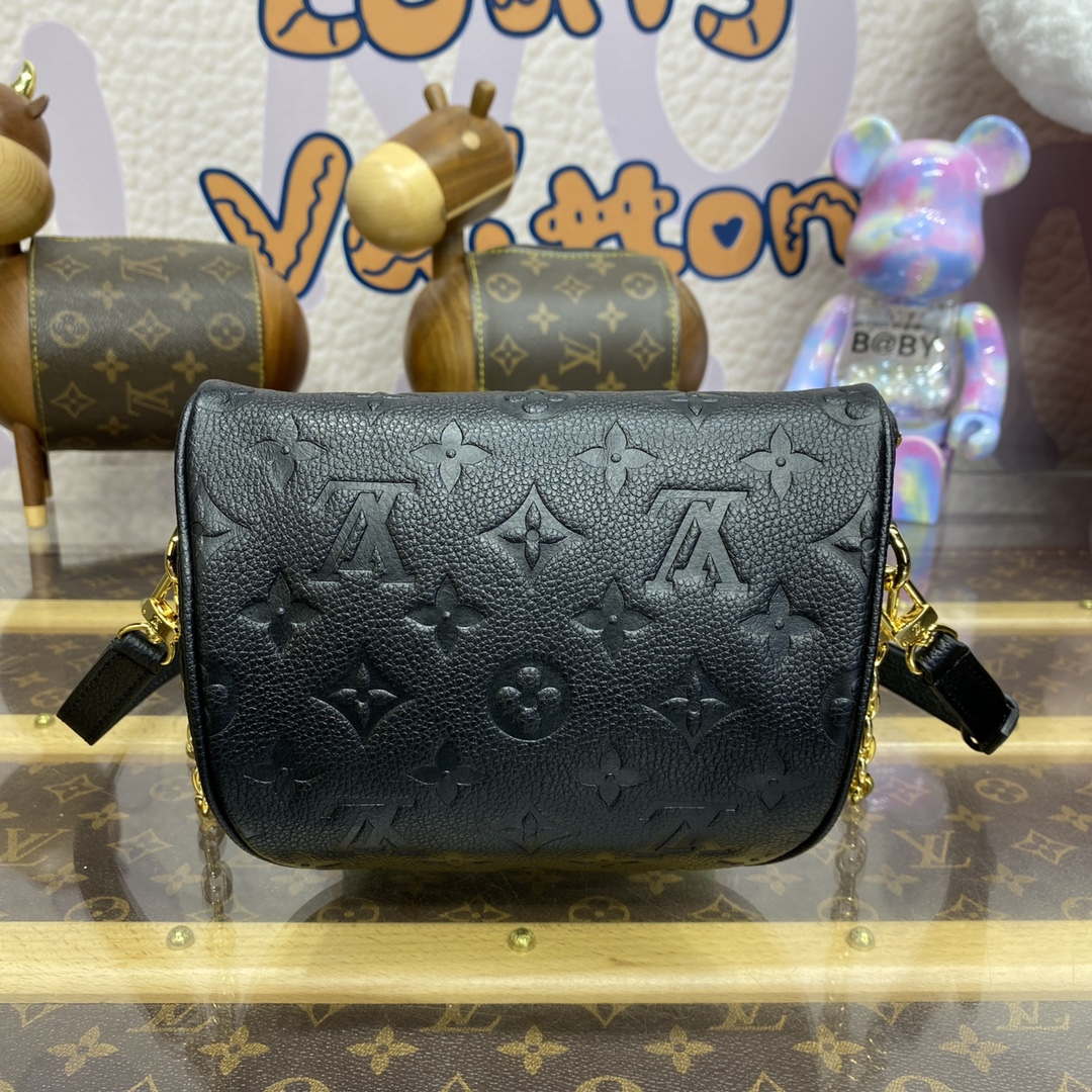LV M46917 Louis Vuitton Mini Bumbag Monogram Empreinte Black - Image 2