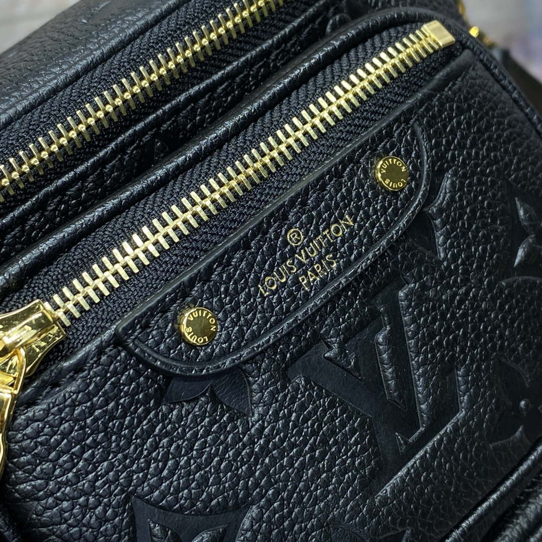 LV M46917 Louis Vuitton Mini Bumbag Monogram Empreinte Black - Image 6