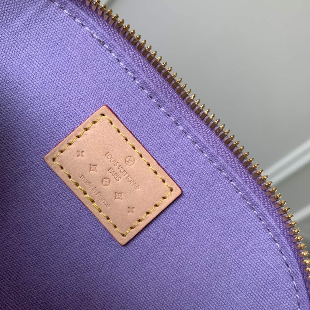 LV M82974 Louis Vuitton Nano Alma Handbag Glossy Lilac - Image 7
