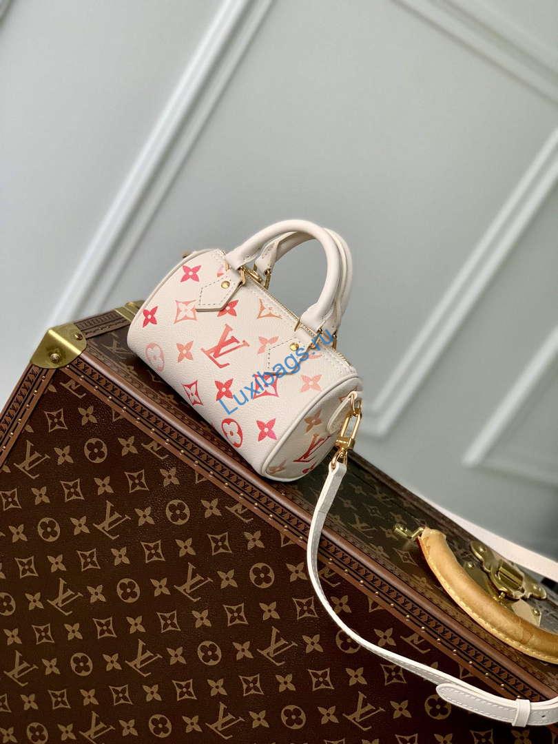 LV M83452 Louis Vuitton Nano Speedy Bag Sunrise Aquarelle