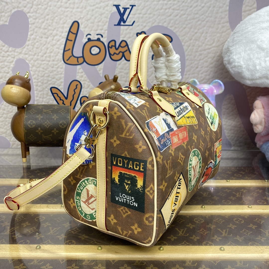 LV M47087 Louis Vuitton Speedy Bandoulière 30 Handbag Monogram Canvas - Image 3