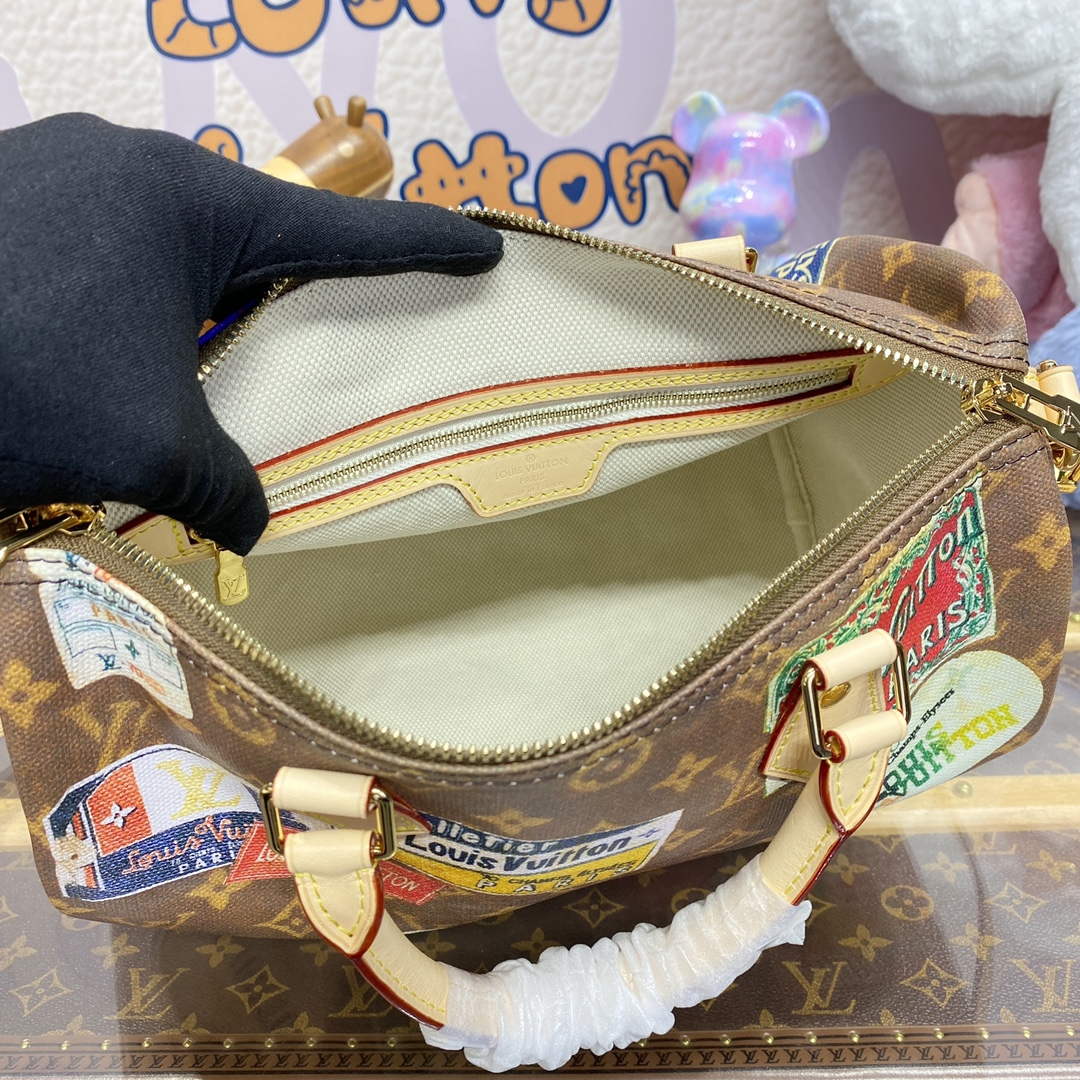 LV M47087 Louis Vuitton Speedy Bandoulière 30 Handbag Monogram Canvas - Image 9