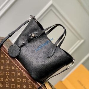LV M21848 Louis Vuitton Blossom PM Mahina Tote Bag Black