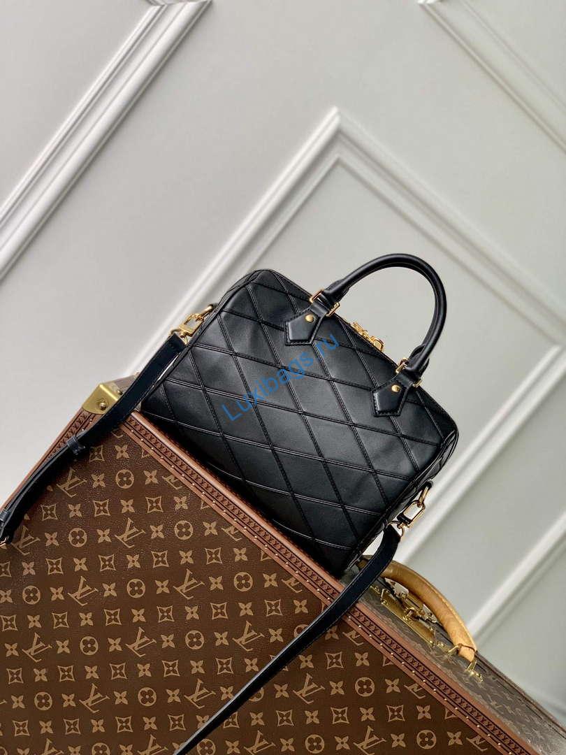 LV M24206 Louis Vuitton Speedy Bandoulière 25 Handbag Black - Image 2