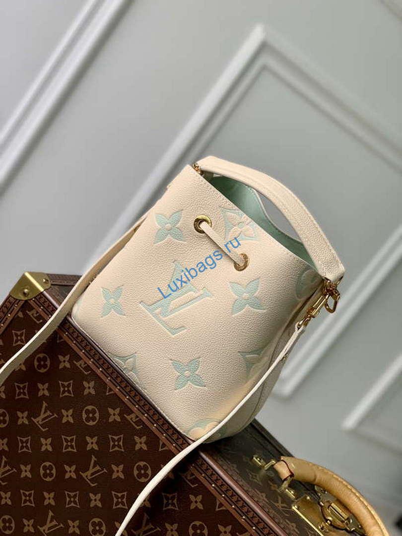 LV M24048 Louis Vuitton NéoNoé BB Bucket Bag Latte White Matcha - Image 2