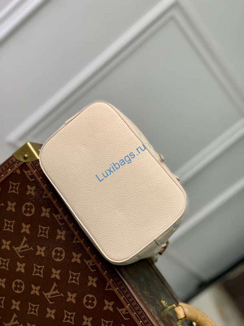 LV M24048 Louis Vuitton NéoNoé BB Bucket Bag Latte White Matcha - Image 3
