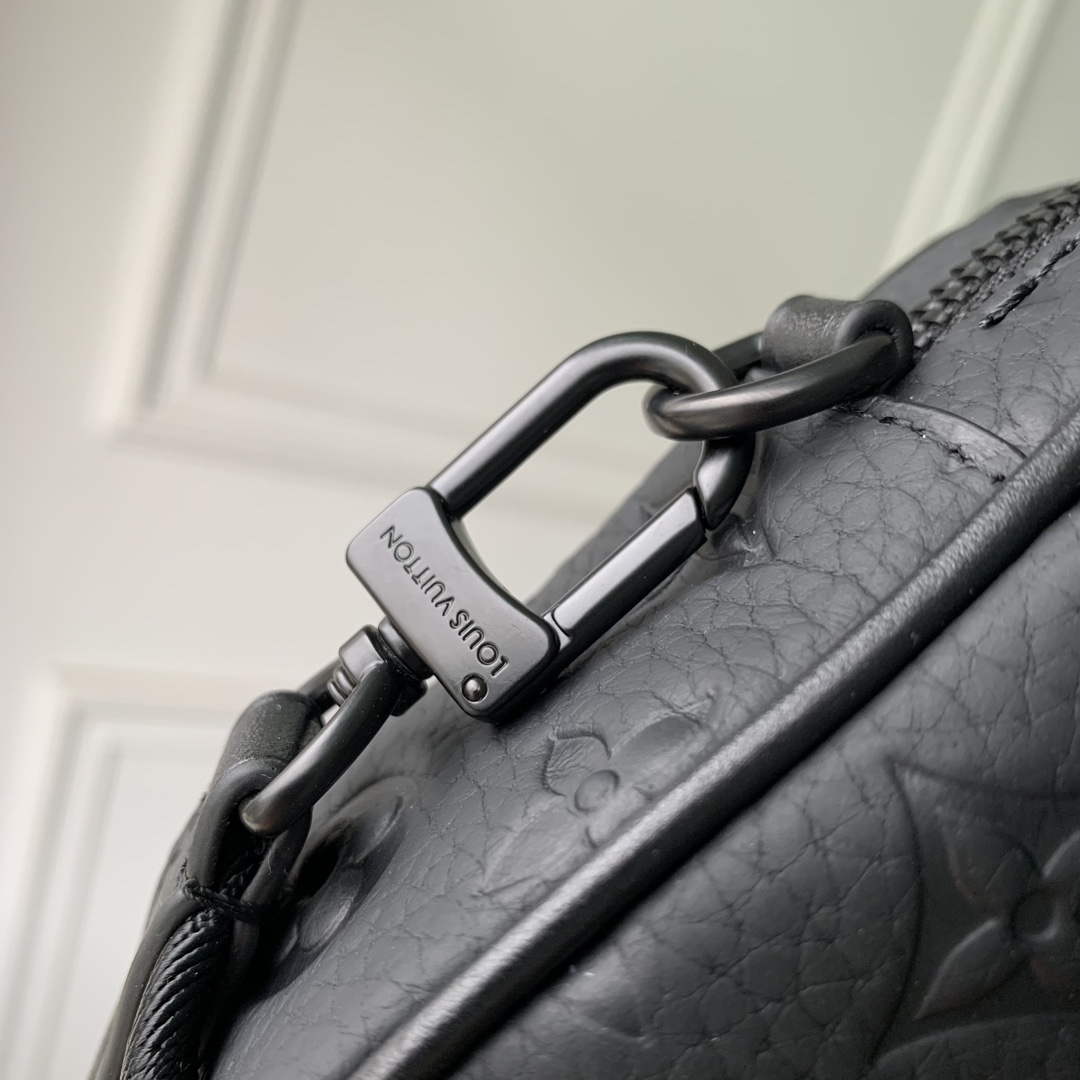LV M82770 Louis Vuitton Nano Porte Documents Voyage Bag Black Leather - Image 5