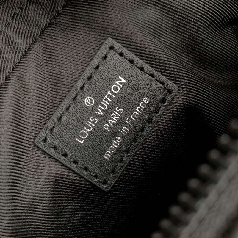 LV M82770 Louis Vuitton Nano Porte Documents Voyage Bag Black Leather - Image 6
