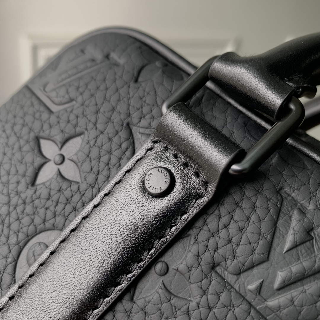 LV M82770 Louis Vuitton Nano Porte Documents Voyage Bag Black Leather - Image 8