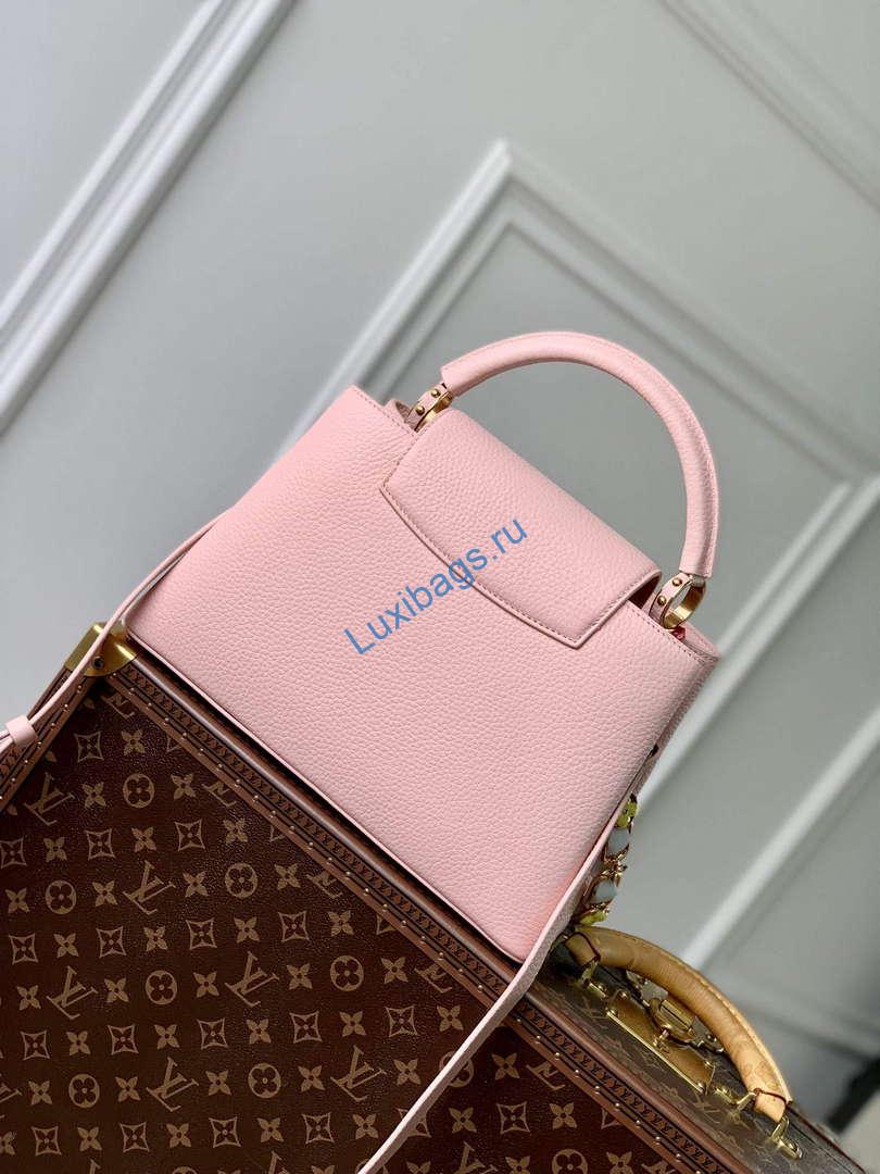 LV M23363 Louis Vuitton Capucines MM Handbag Jasmine Pink - Image 2