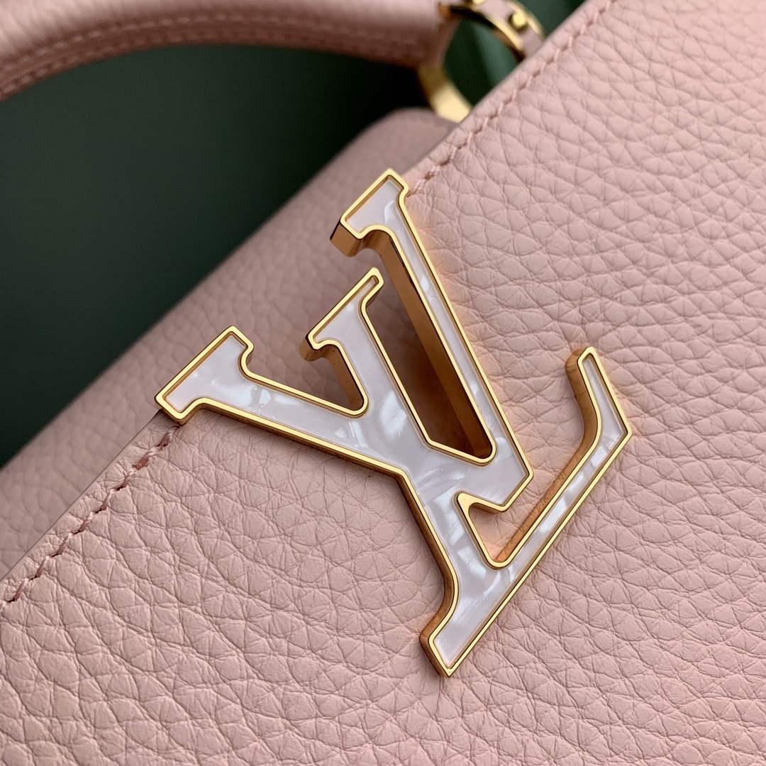 LV M23363 Louis Vuitton Capucines MM Handbag Jasmine Pink - Image 3