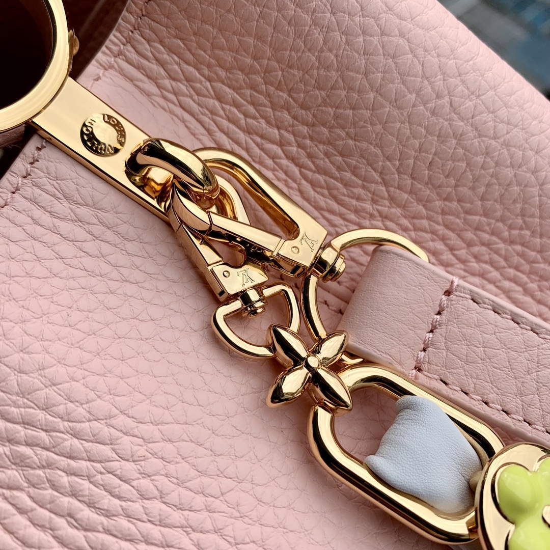 LV M23363 Louis Vuitton Capucines MM Handbag Jasmine Pink - Image 5
