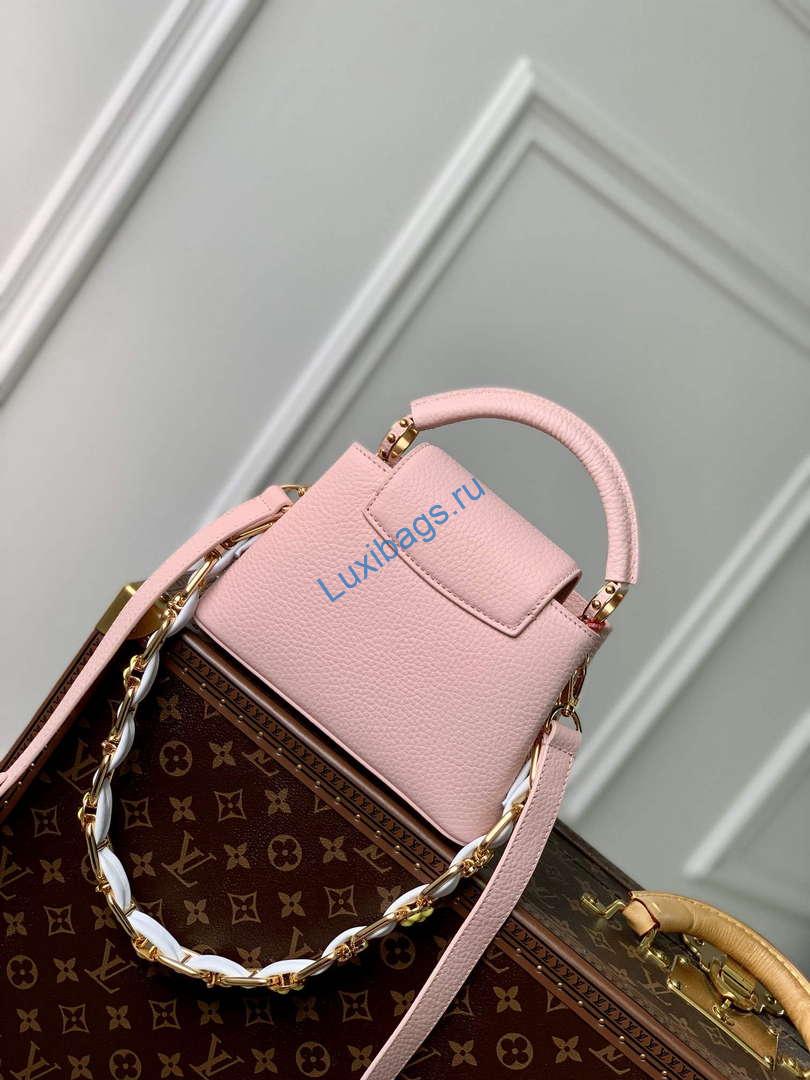 LV M23363 Louis Vuitton Capucines Mini Handbag Jasmine Pink - Image 2