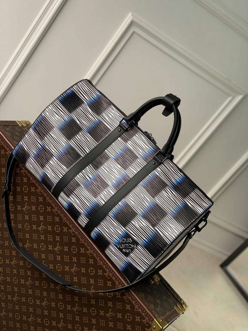 LV M23771 Louis Vuitton Keepall Bandoulière 50 Bag Blue Moon