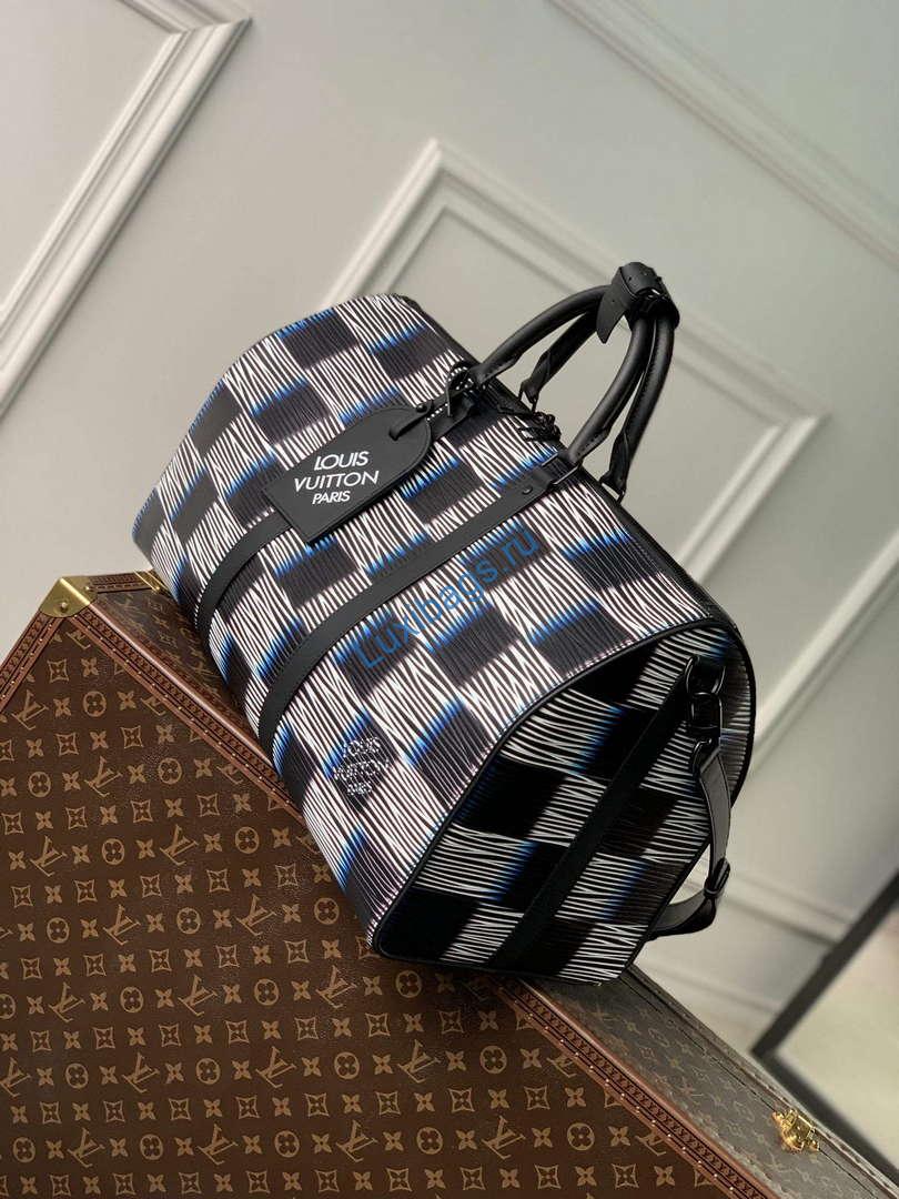 LV M23771 Louis Vuitton Keepall Bandoulière 50 Bag Blue Moon - Image 2