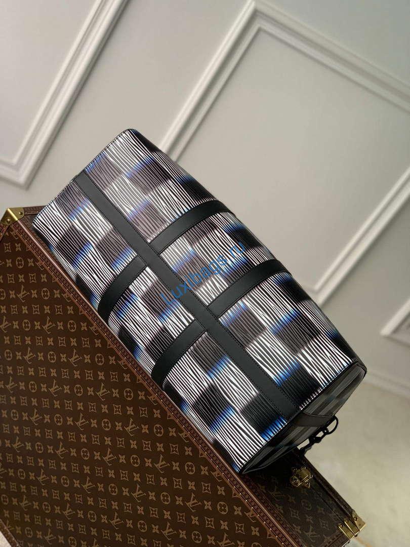 LV M23771 Louis Vuitton Keepall Bandoulière 50 Bag Blue Moon - Image 3