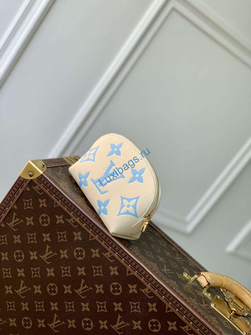LV M45951 Louis Vuitton Pochette Cosmetique PM Blue - Image 2