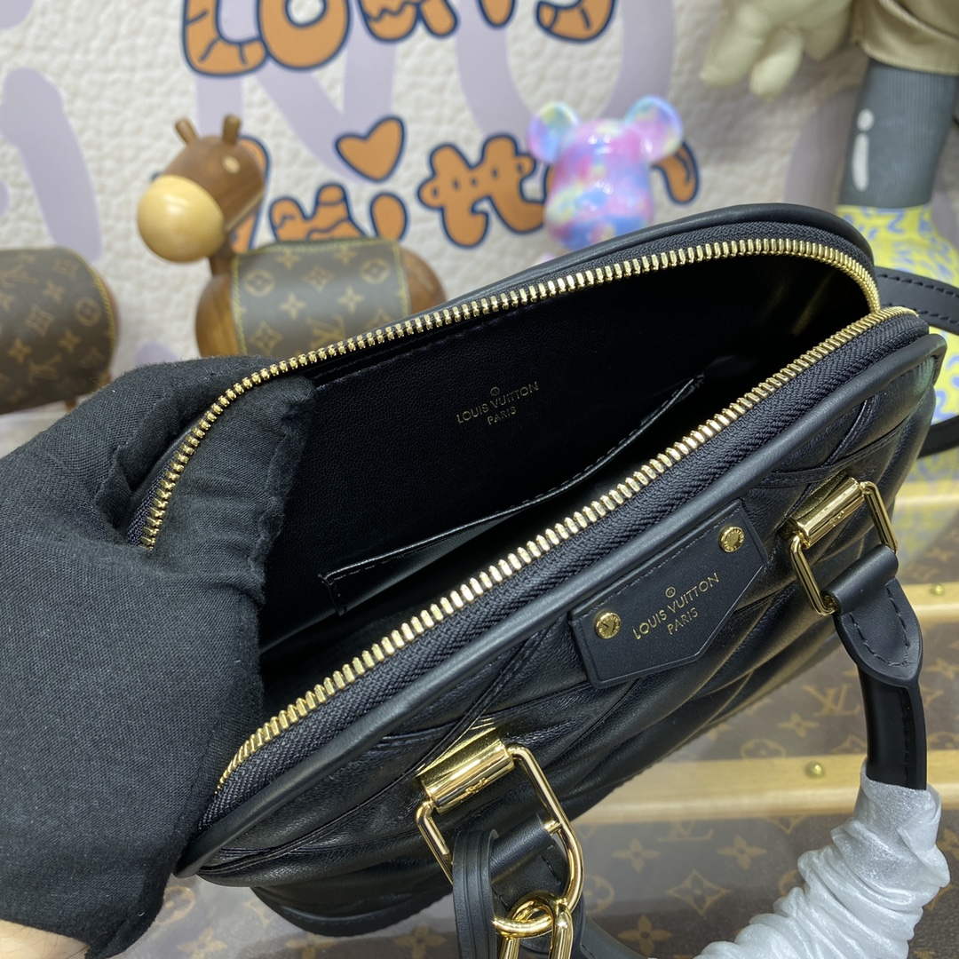 LV M23666 Louis Vuitton Alma BB Bag Black - Image 9