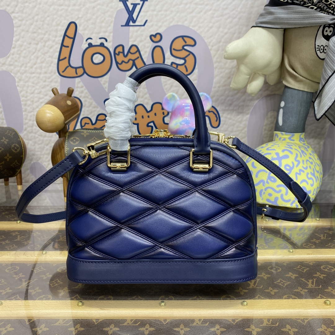 LV M23666 Louis Vuitton Alma BB Bag Navy Blue - Image 2