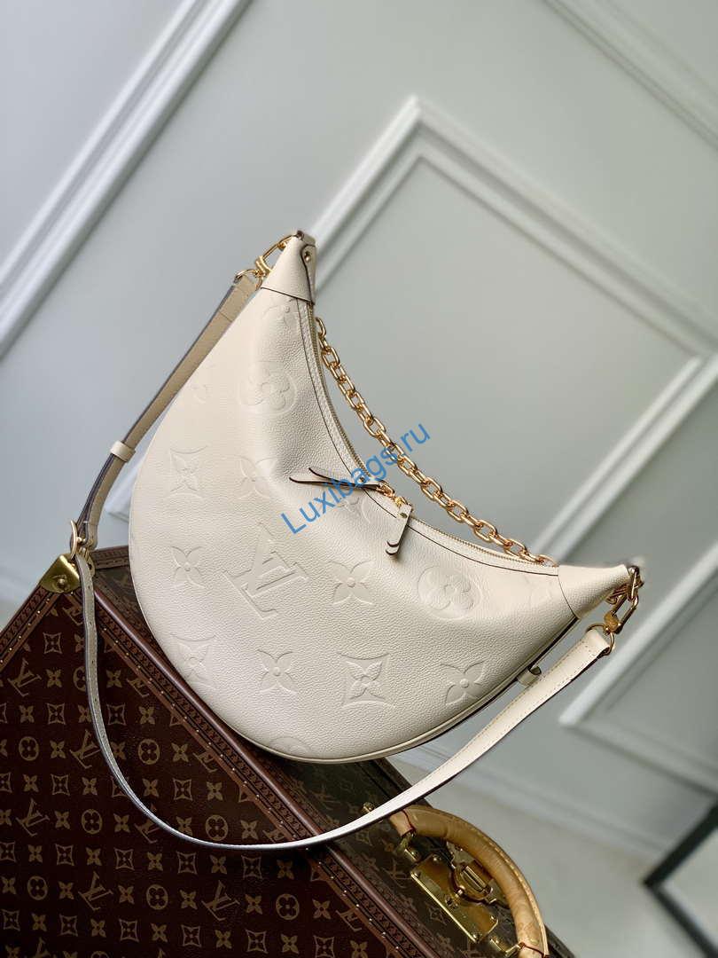 Louis Vuitton LV M46739 Loop Hobo Bag Monogram Empreinte Beige - Image 3