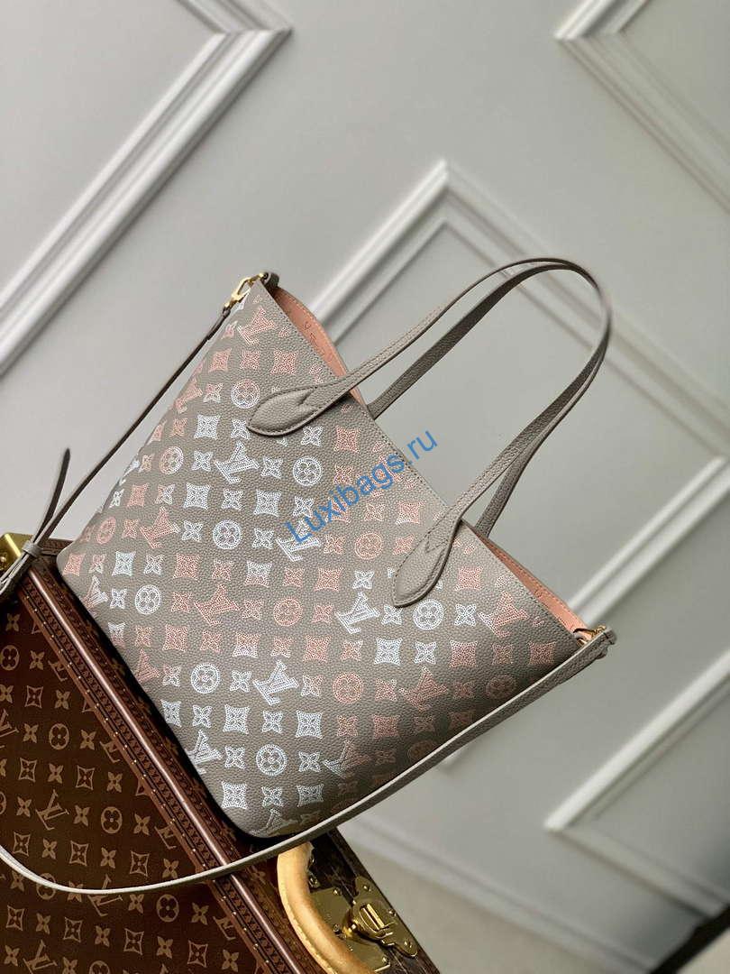 LV M23387 Louis Vuitton Blossom MM Tote Bag Gray - Image 2