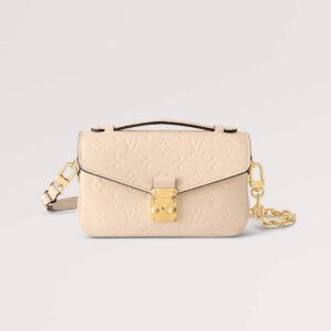 LV M22942 Louis Vuitton Pochette Métis East West Bag Monogram Empreinte Leather Crème Beige