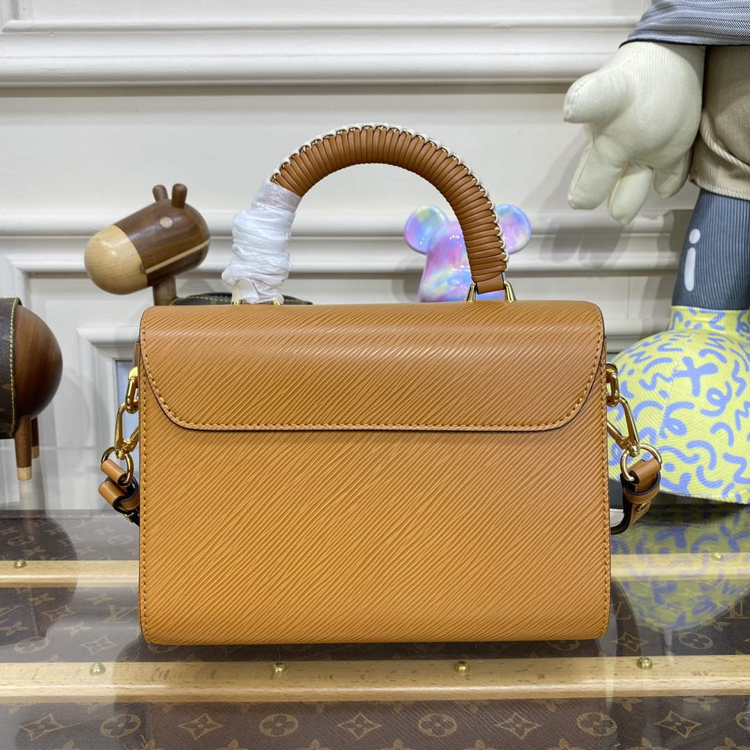 LV M22229 Louis Vuitton Twist MM Handbag Honey Gold - Image 2