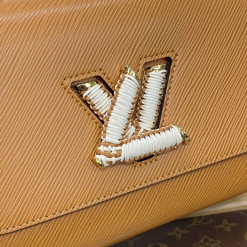 LV M22229 Louis Vuitton Twist MM Handbag Honey Gold - Image 5