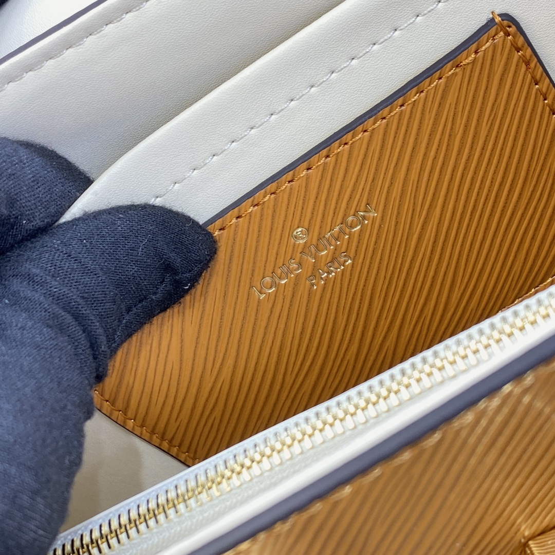 LV M22229 Louis Vuitton Twist MM Handbag Honey Gold - Image 8