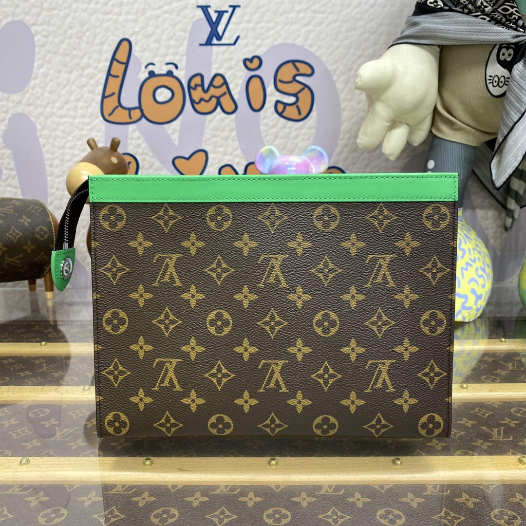 LV M82854 Louis Vuitton Pochette Voyage MM Bag Green - Image 2