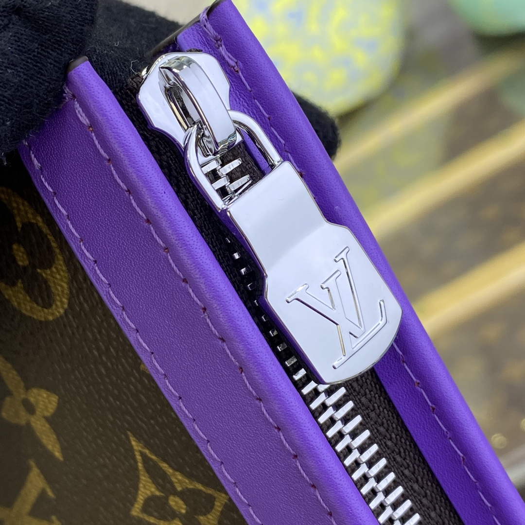LV M82859 Louis Vuitton Pochette Voyage MM Bag Purple - Image 6