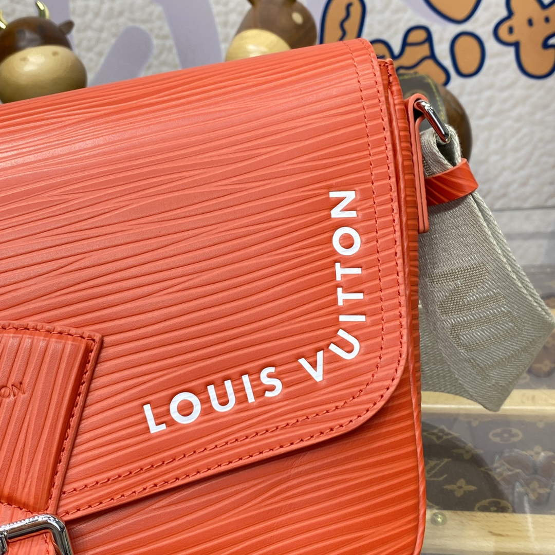 LV M23097 Louis Vuitton Montsouris Messenger Bag Orange - Image 6