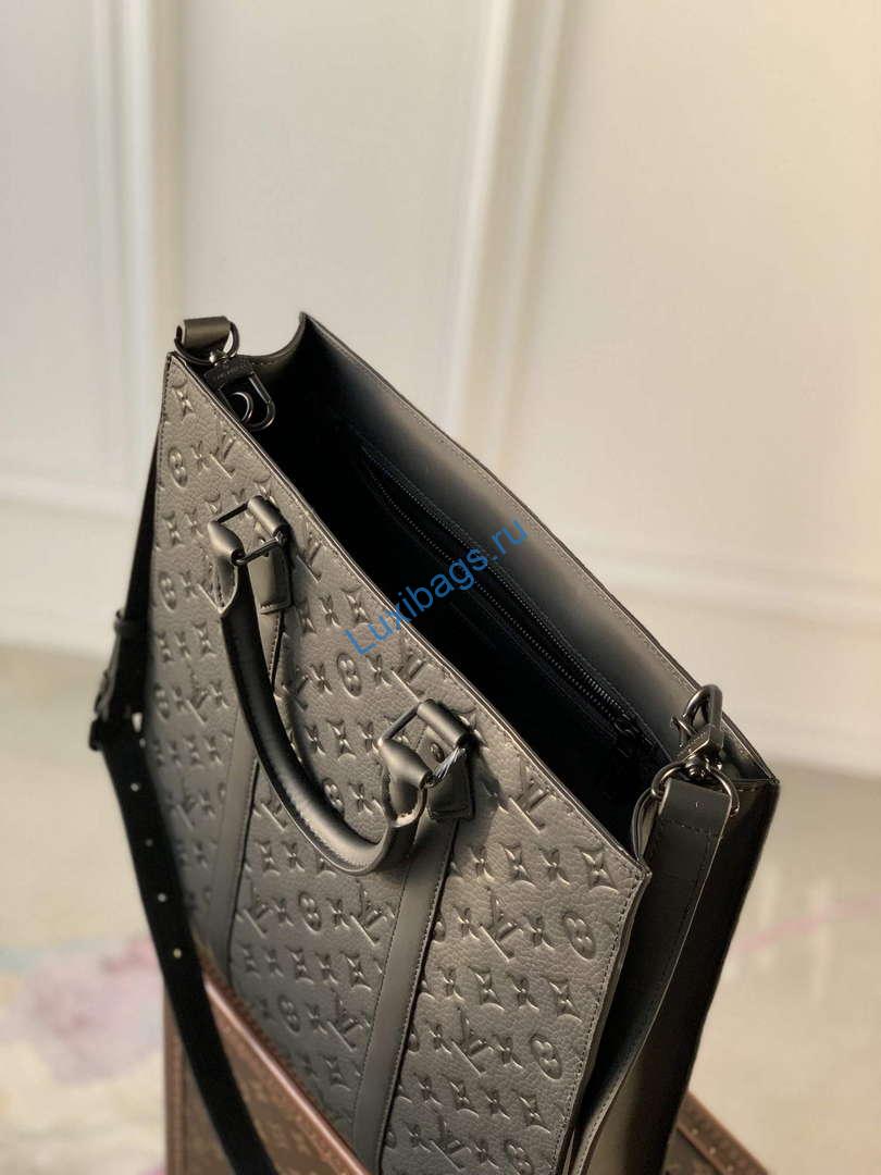 LV M21866 Louis Vuitton Sac Plat NV Bag Black - Image 8
