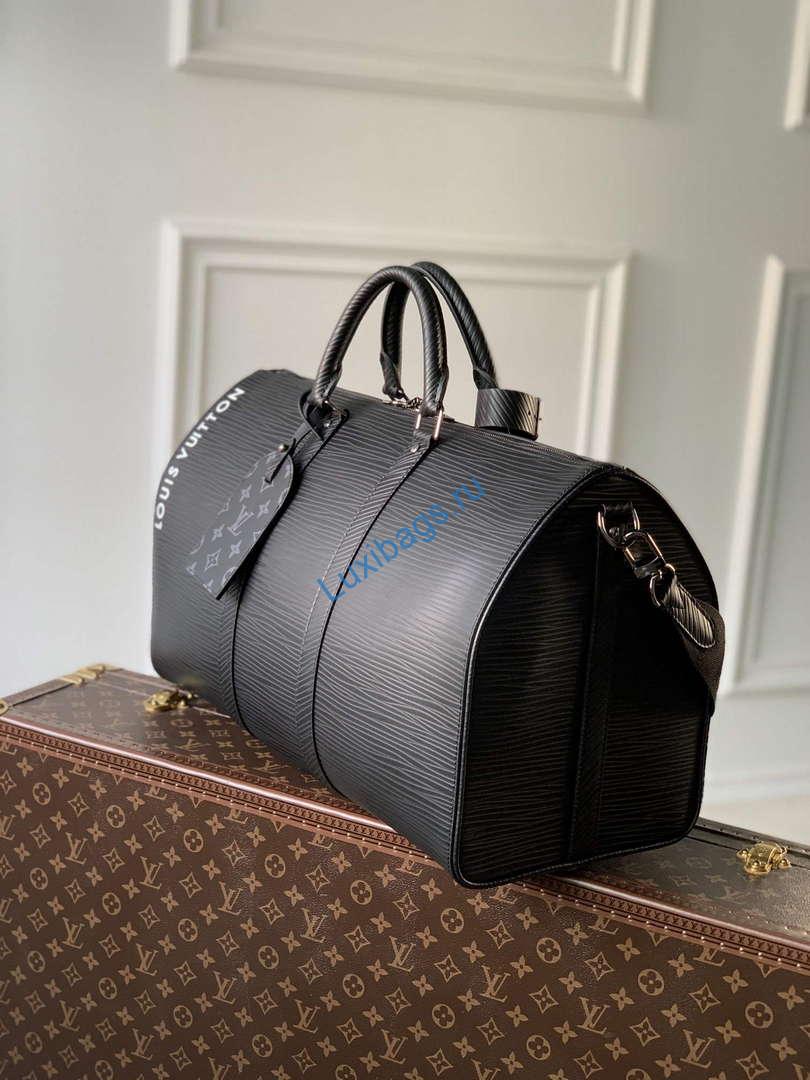 LV M23721 Louis Vuitton Keepall Bandoulière 50 Bag Black - Image 2