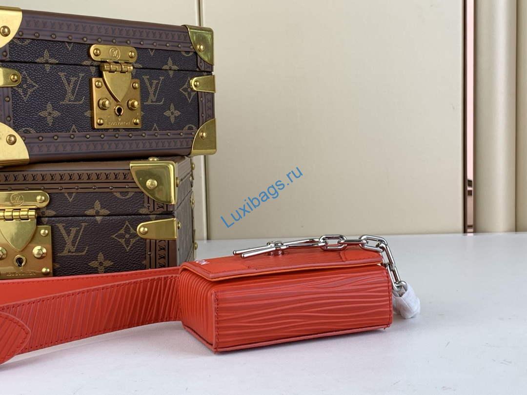 LV M23837 Louis Vuitton Micro Steamer Wallet Vermillion Red - Image 4