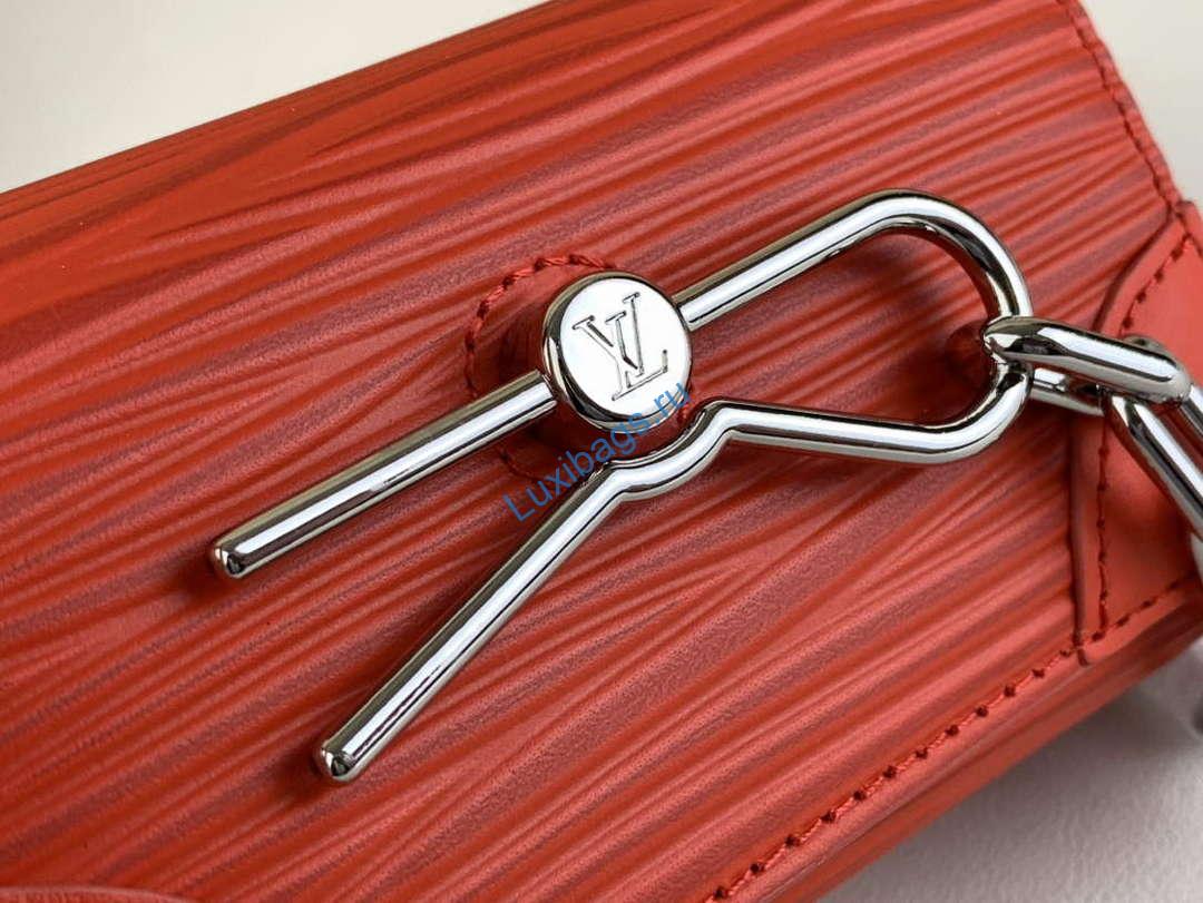 LV M23837 Louis Vuitton Micro Steamer Wallet Vermillion Red - Image 5