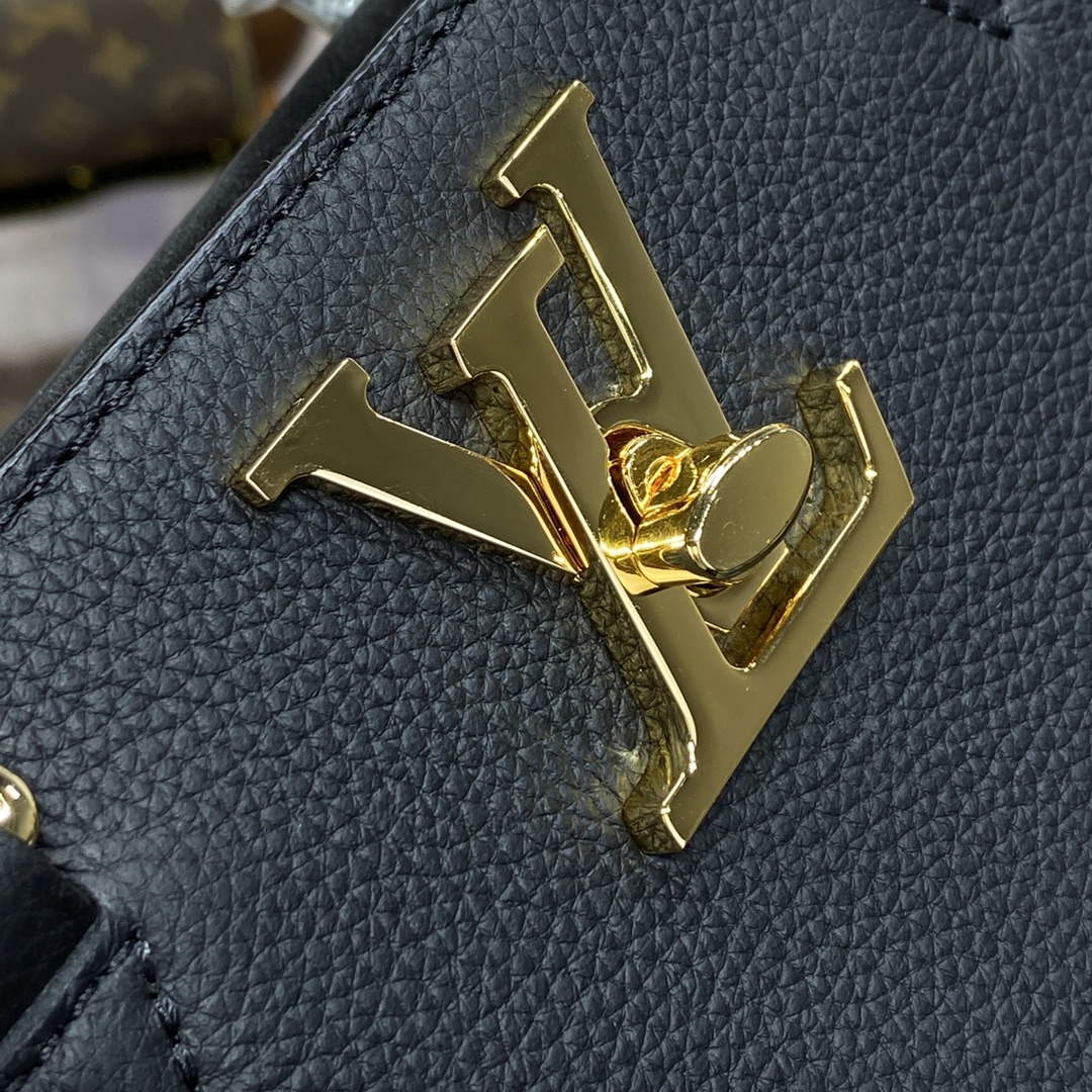 LV M22311 Louis Vuitton Lock & Go Handbag Black - Image 5