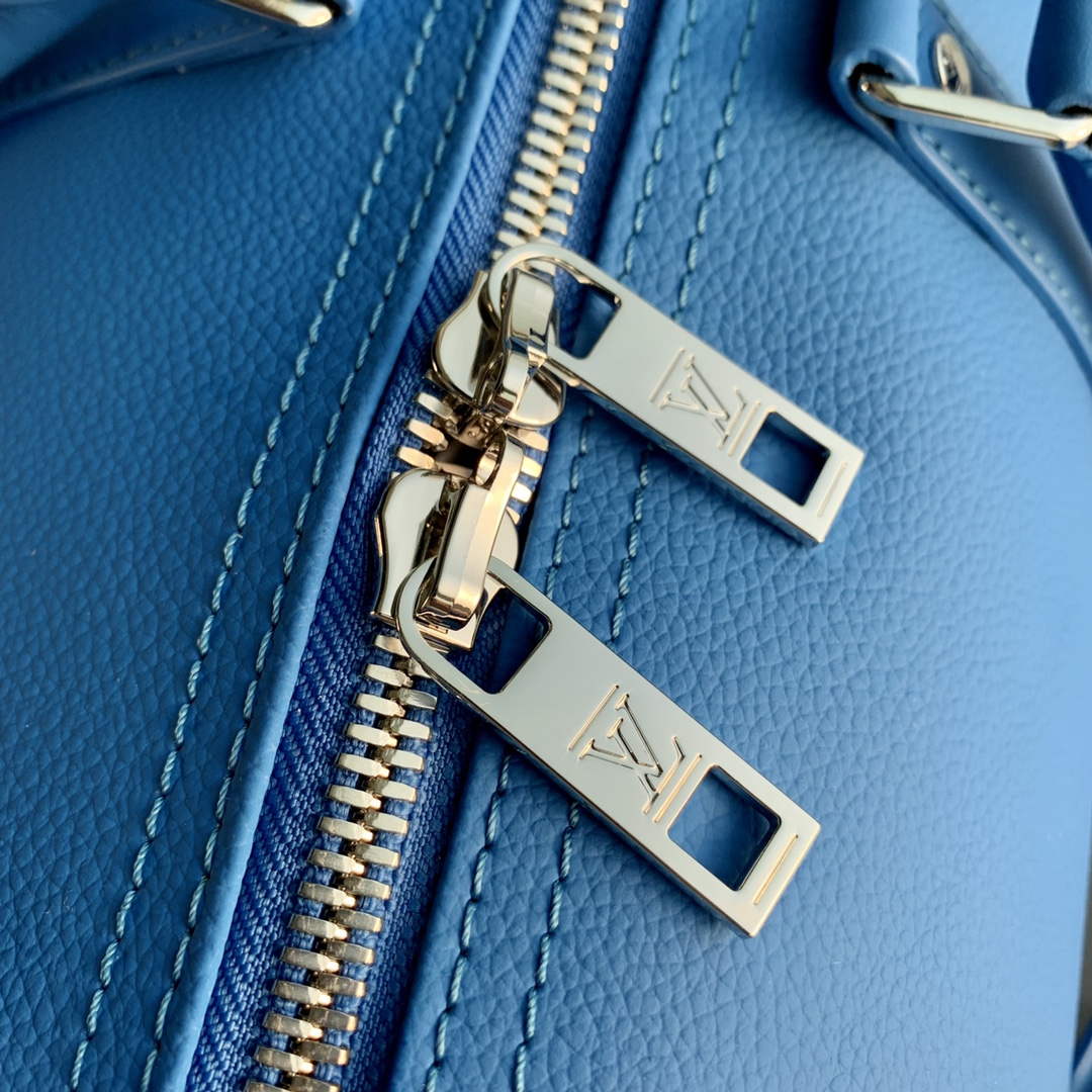 LV M22609 Louis Vuitton Keepall Bandoulière 50 Bag Blue - Image 7