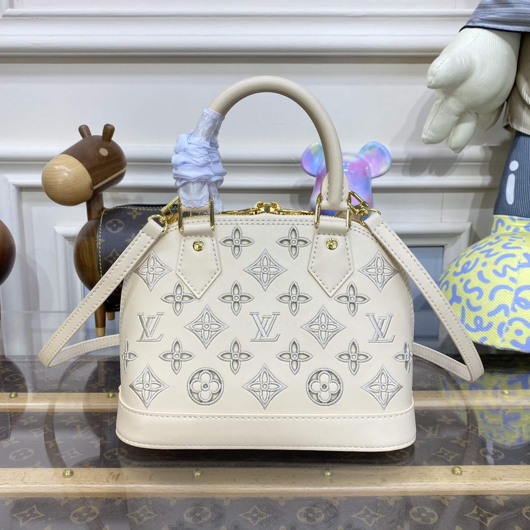 LV M22878 Louis Vuitton Alma BB Handbag White - Image 2