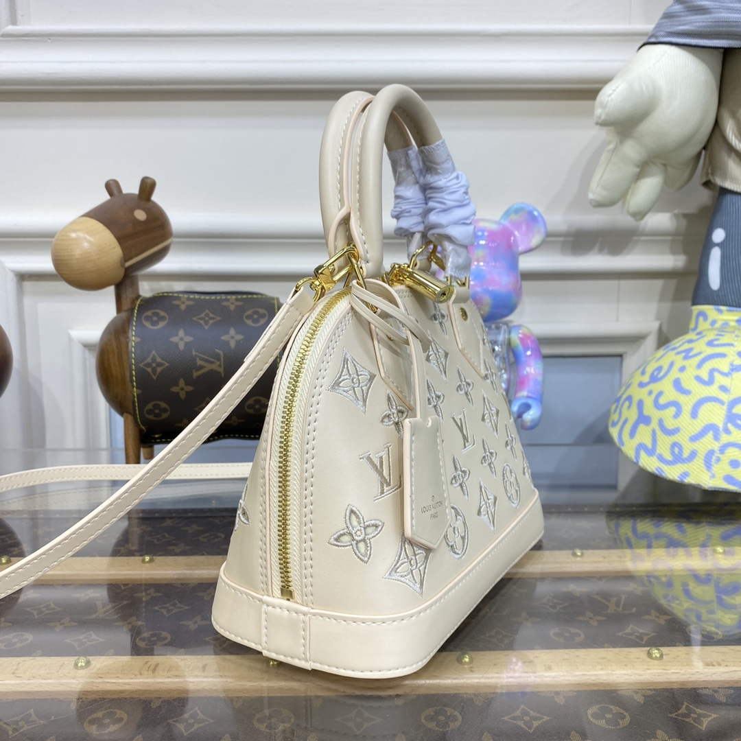 LV M22878 Louis Vuitton Alma BB Handbag White - Image 3