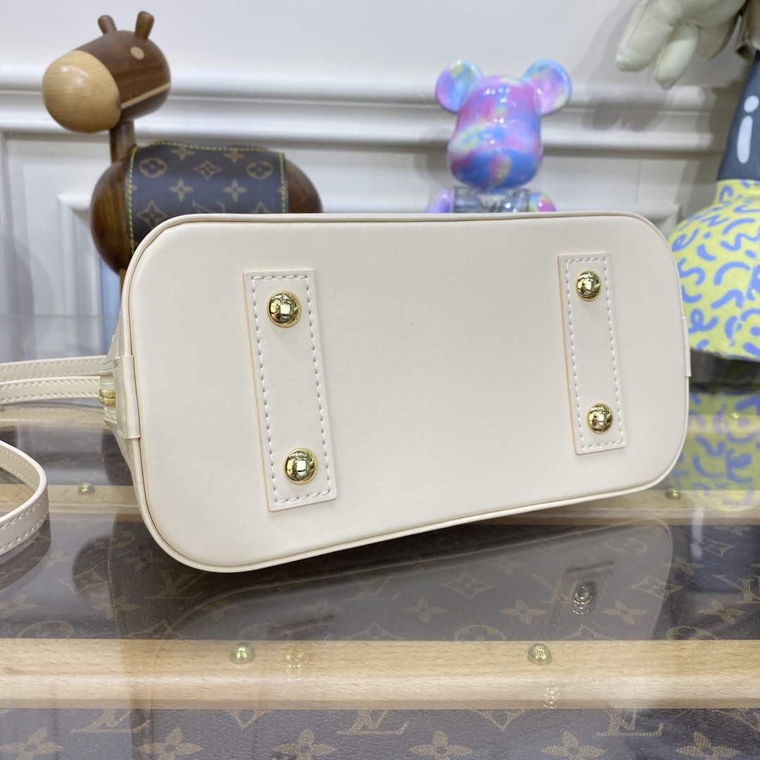 LV M22878 Louis Vuitton Alma BB Handbag White - Image 4