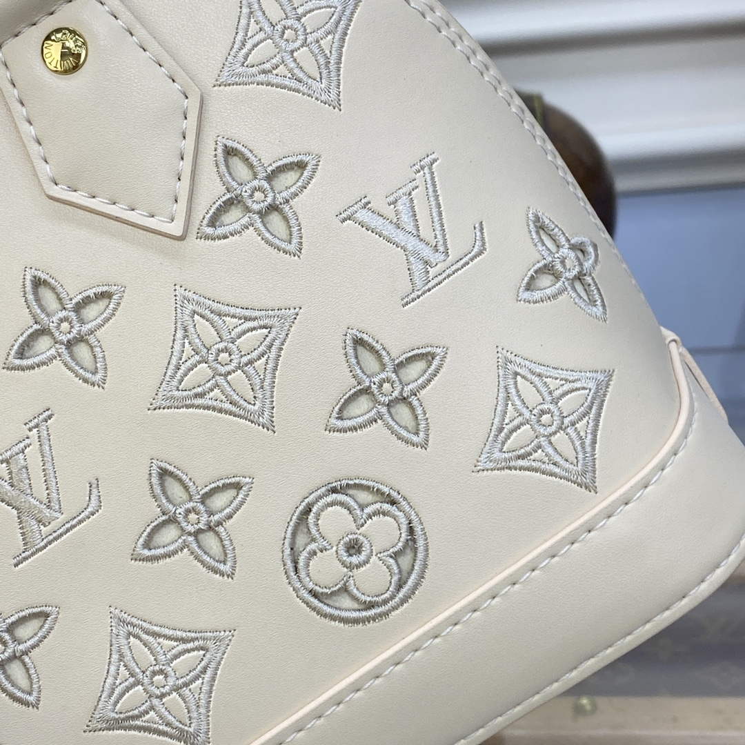 LV M22878 Louis Vuitton Alma BB Handbag White - Image 5