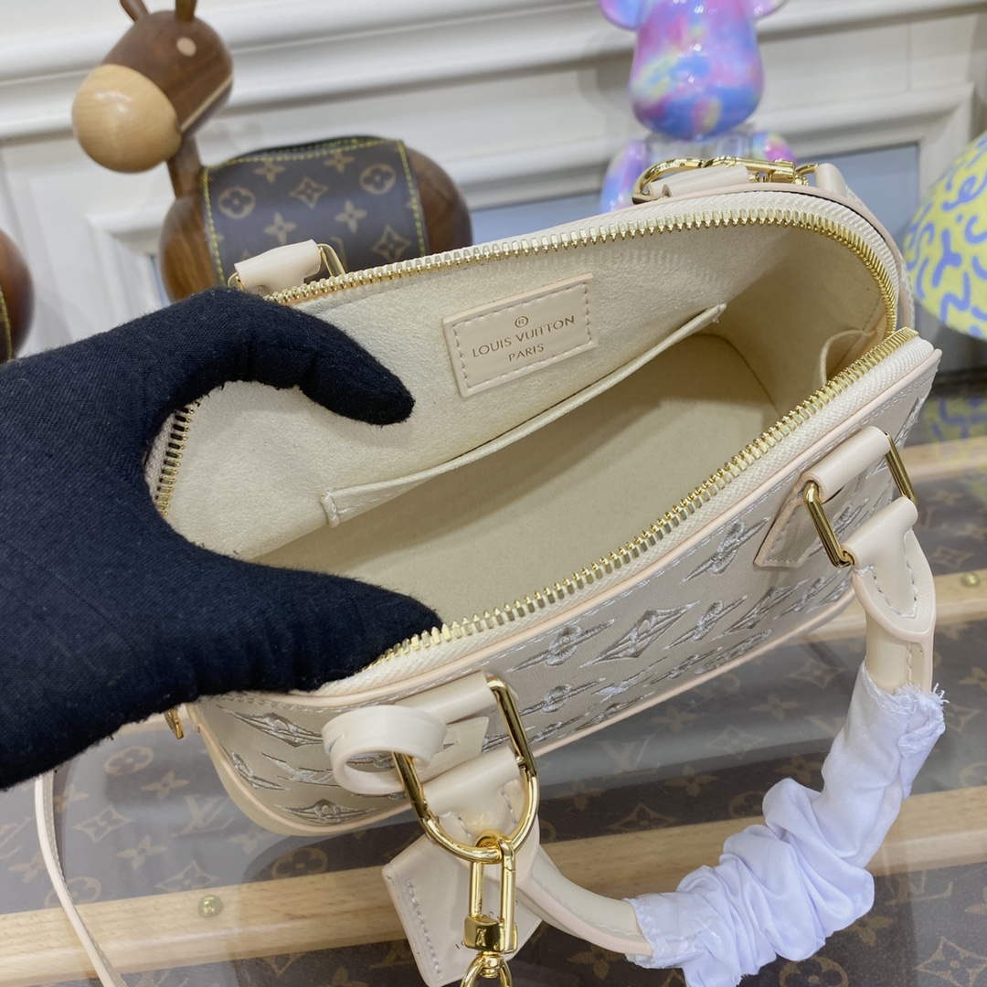 LV M22878 Louis Vuitton Alma BB Handbag White - Image 9