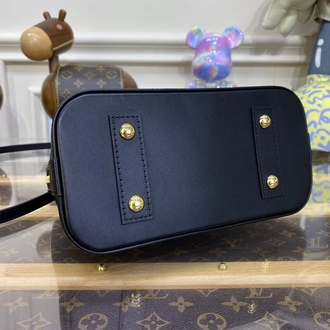 LV M22878 Louis Vuitton Alma BB Handbag Black - Image 4