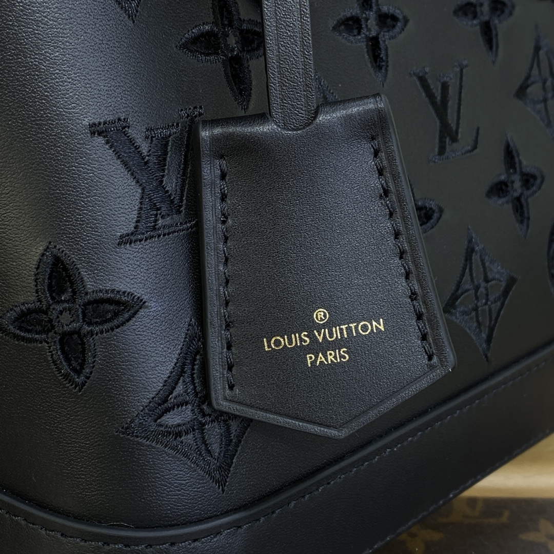 LV M22878 Louis Vuitton Alma BB Handbag Black - Image 5