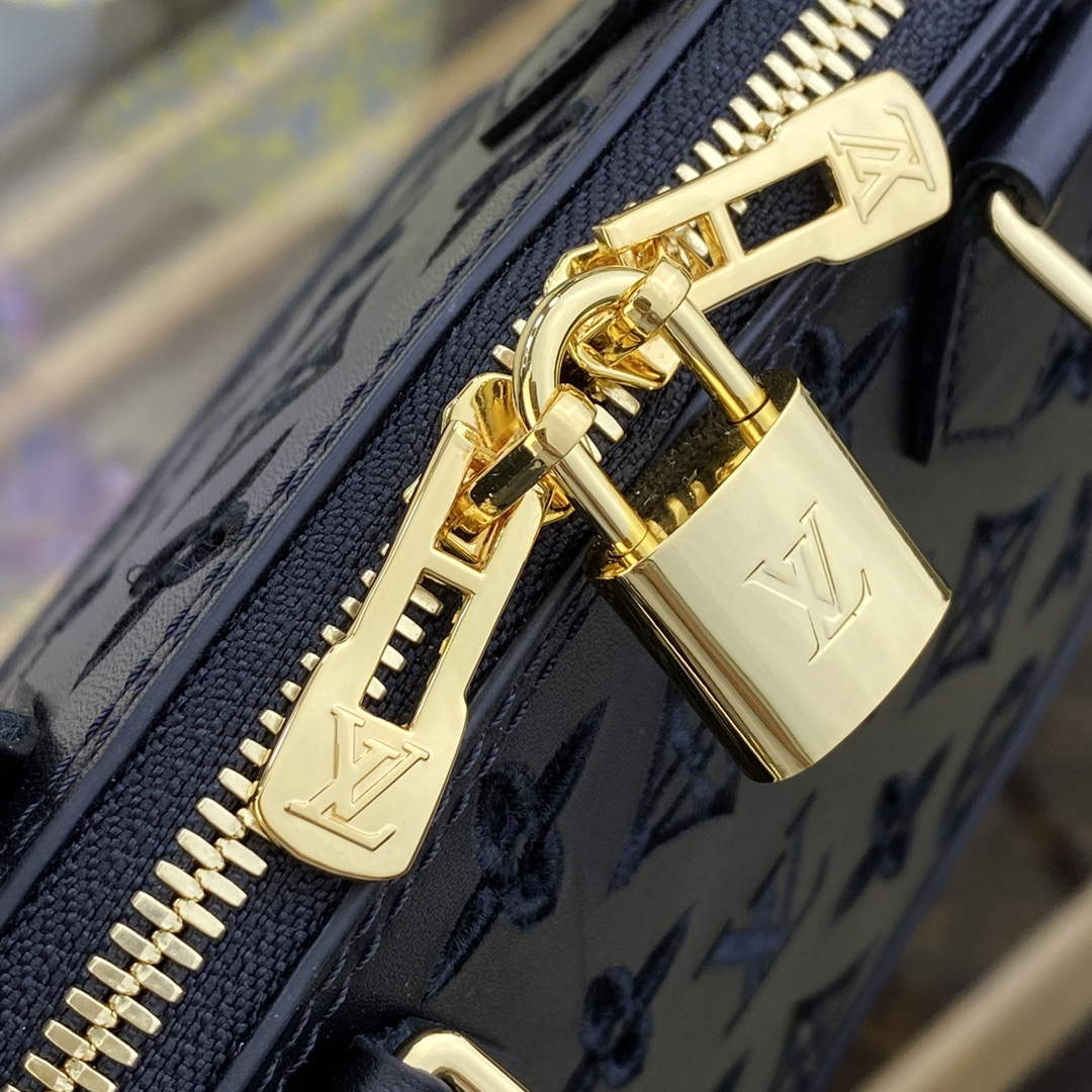 LV M22878 Louis Vuitton Alma BB Handbag Black - Image 6