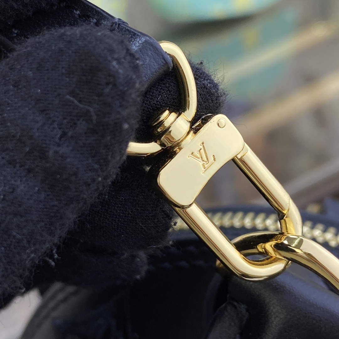 LV M22878 Louis Vuitton Alma BB Handbag Black - Image 7