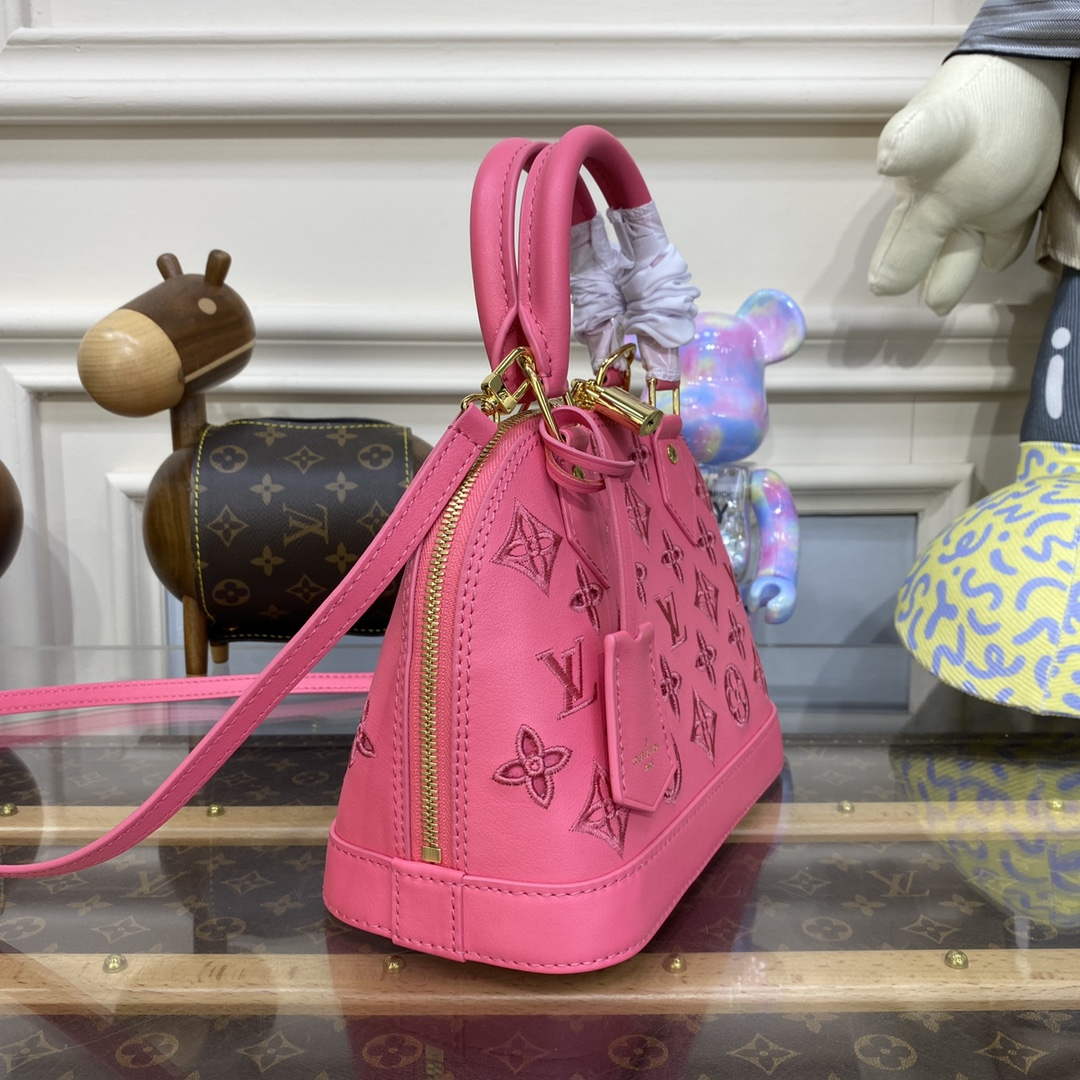 LV M22878 Louis Vuitton Alma BB Handbag Pink - Image 3