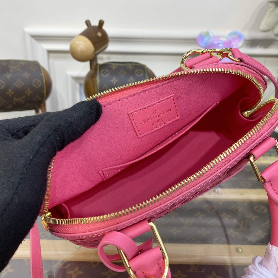 LV M22878 Louis Vuitton Alma BB Handbag Pink - Image 9