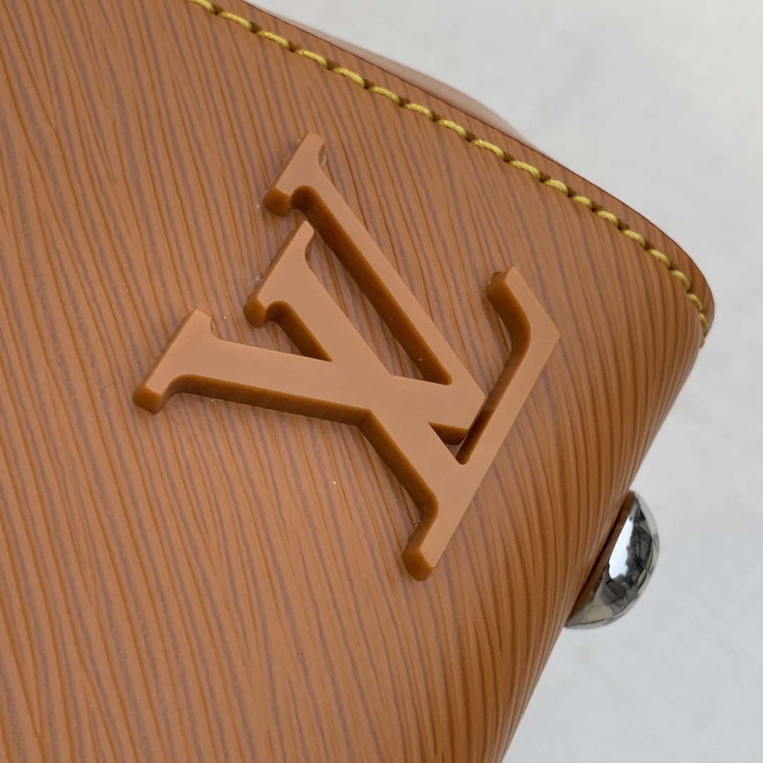 LV M58931 Louis Vuitton Cluny Mini Epi Handbag Gold Miel - Image 4